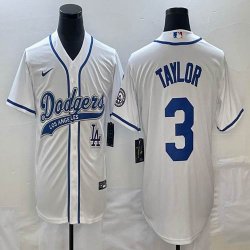 Nike Los Angeles Dodgers #3 Chris Taylor white majestic baseball Jerseys Joint name -BD