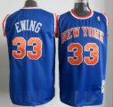 New York Knicks Patrick Ewing #33 Blue Throwback Mitchell Ness basketball Jersey-HL