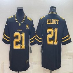 Nike Dallas Cowboys #21 Ezekiel Elliott black Color Rush Limited Jersey The third generation