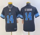 Youth Nike Detroit Lions #14 Amon Ra St Brown black Vapor F.U.S.E. Limited Jersey -BD