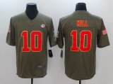 Nike Kansas City Chiefs #10 Hill green Color Rush Limited Jersey