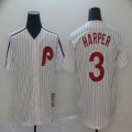 Nike Philadelphia Phillies #3 Bryce Harper white majestic baseball jersey -BD