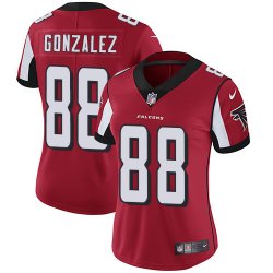 Women Nike Atlanta Falcons 88 Tony Gonzalez red color Rush Limited Jersey