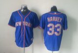 New York Mets #33 Matt Harvey Blue MLB Jerseys away