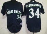 Seattle Mariners 34 Hernandez Blue MLB Jerseys