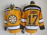 Boston Bruins Milan Lucic 17# yellow CCM hockey jersey Winter patch