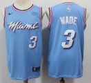 Nike Miami Heat #3 Dwyane Wade skyblue nba basketball jersey-S8