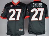 Georgia Bulldogs Nick Chubb 27 College Football Limited Jerseys - Black