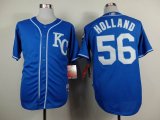 Kansas City Royals Greg Holland 56# Blue mlb jersey