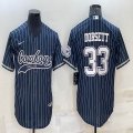 Nike Dallas Cowboys #33 Tony Dorsett blue baseball jerseys Joint name-BD 01