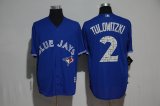 2017 Toronto Blue Jays #2 Troy Tulowitzki blue majestic baseball jersey