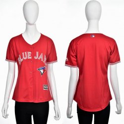 2016 women Toronto Blue Jays Blank red majestic baseball jersey