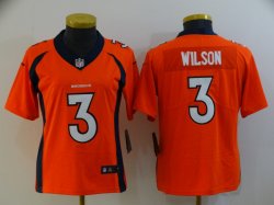 Nike Denver Broncos #3 Russell Wilson orange women Color Rush Limited Jersey