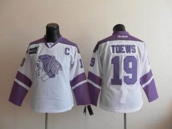 Chicago Blackhawks 19 TOEWS white women nhl jersey