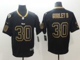 Nike Rams #30 Todd Gurley II black fashion Color Rush Limited Jersey -BD