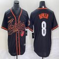 Nike Baltimore Orioles #8 Cal Ripken black majestic baseball jersey Joint name-BD 01