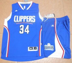 Paul Pierce #34 Los Angeles Clippers blue 2015 New Swingman Stitched NBA suits