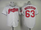 MLB Jerseys Cleveland Indians 63 Masterson white baseball jerseys