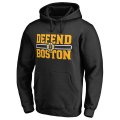 Men's Boston Bruins Fanatics Branded Black Big & Tall Hometown Collection Defend Pullover Hoodie