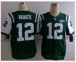 Nike New York Jets #12 Joe Namath green elite NFL Jerseys