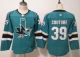 Women Adidas San Jose Sharks #39 Logan Couture green NHL Jersey