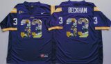 LSU Tigers Odell #33 Odell Beckham purple fashion college football jersey