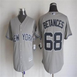 New York Yankees Dellin Betances 68# gray majestic baseball Jersey