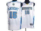 Denver Nuggets Carmelo Anthony #15 white basketball jersey