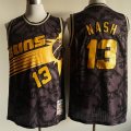 Phoenix Suns 13# Steve Nash black throwback nba basketball jersey-XD