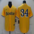 Nike Boston Red Sox #34 David Ortiz Yellow 2021 City Connect majestic baseball Jersey-BD