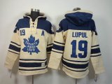 Toronto Maple Leafs #19 Joffrey Lupul beige dark Blue NHL Hooded Sweatshirt