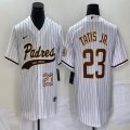 Nike San Diego Padres #23 Fernando Tatis Jr white majestic mlb Jerseys Joint name 05