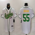 Nike Philadelphia Eagles #55 Graham white baseball jerseys Joint name-BD 01