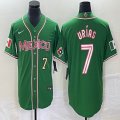 2023 World Cup Mexico #7 Julio Urias green red majestic baseball jerseys 175