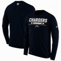 Men's Los Angeles Chargers Nike Navy Sideline Legend Staff Performance Long Sleeve T-Shirt