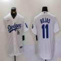 Nike Los Angeles Dodgers #11 Miguel Rojas white majestic baseball jerseys 02