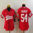 Women Nike San Francisco 49ers #54 Fred Warner red Mexico baseball jerseys Joint name-BD