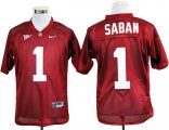 Alabama Crimson Tide College SABAN 1# red ncaa jerseys