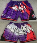 Toronto Raptors orange purple NBA shorts-XD