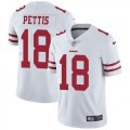 Custom 49ers #18 Dante Pettis nike white Color Rush Limited Jersey 01