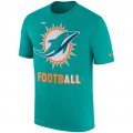 Miami Dolphins Nike Sideline Legend Football Performance T-Shirt - Aqua