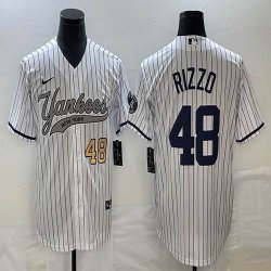 Nike New York Yankees #48 Anthony Rizzo white majestic baseball Jersey Joint name 01