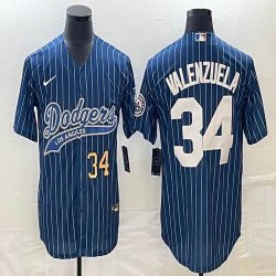 Nike Los Angeles Dodgers #34 Fernando Valenzuela blue majestic baseball Jerseys Joint name -BD 05