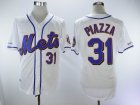 New York Mets Mike Piazza 31 white throwback mlb baseball jersey