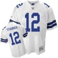 Dallas Cowboys Staubach 12 white Throwback nfl Jersey