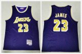 Los Angeles Lakers #23 LeBron James throwback blue NBA basketball jersey