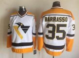 Pittsburgh Penguins #35 Tom Barrasso white throwback CCM nhl jersey