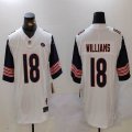 Chicago Bears 18# Caleb Williams white blue throwback Nike Vapor F.U.S.E. Limited Jersey-BD