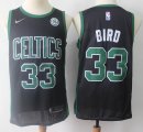 Nike Boston Celtics #33 Larry Bird black nba jersey-S8