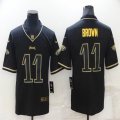 Philadelphia Eagles #11 Carson A.J. Brown throwback black Color Rush Limited Jersey-BD